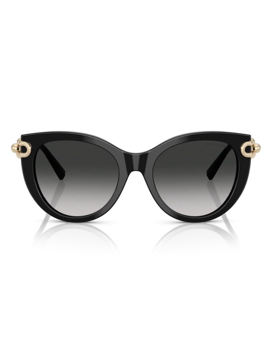 New TIFFANY & CO TF4232 80013C Designer Black Cat-Eye Sunglasses Gold Accents main image 7
